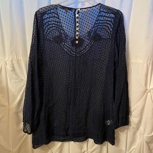 Silk Opaque Appliqué Top